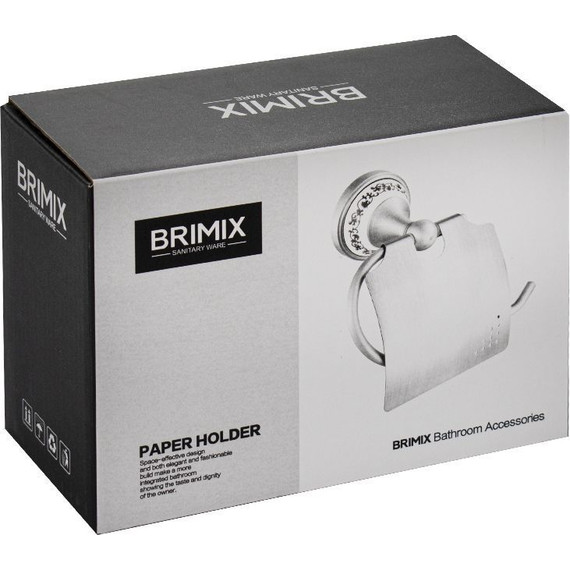 Держатель для туалетной бумаги Brimix 94003, цвет бронза - фото 3