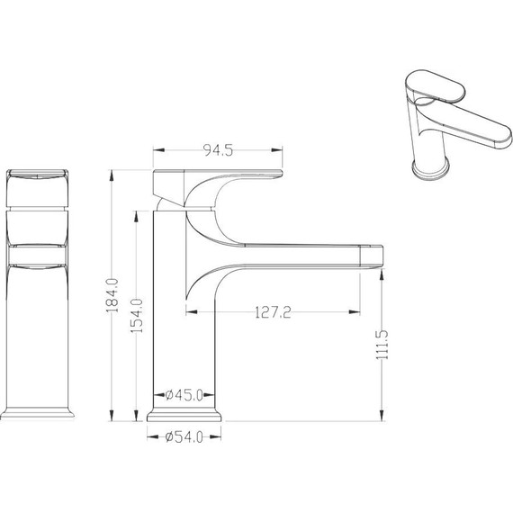 Смеситель для раковины Boheme Spectre 451-B, чёрный матовый, Цвет производителя: чёрный матовый - фото 2