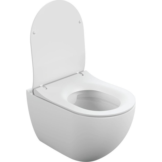 Унитаз подвесной безободковый Cersanit Brasko Smart Clean ON DPL EO Slim LP A64824 с тонкой крышкой микролифт - фото 5