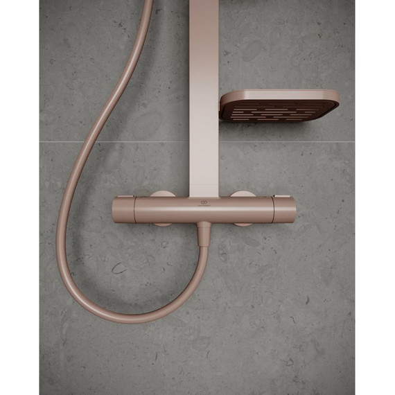 Душевая стойка с термостатом Ideal Standard ALU+ IS BD583RO, розовый - фото 9