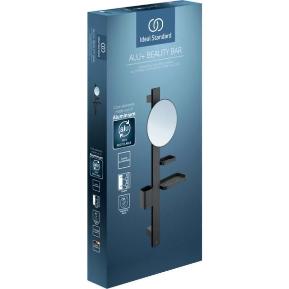 Стойка с мыльницей и зеркалом Ideal Standard BD589XG, чёрный матовый - фото 9