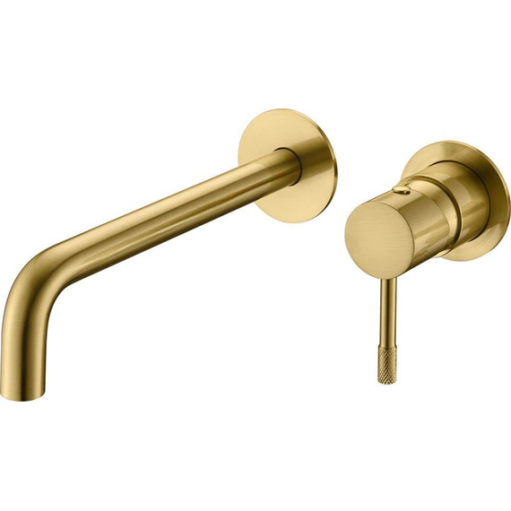 Смеситель для раковины настенный Boheme Uno 465-MG (со скрытой частью) matt gold, Цвет производителя: matt gold - фото 
