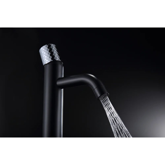 Смеситель для раковины высокий Boheme Stick 122-BCR, black chrome, Цвет производителя: black chrome - фото 3