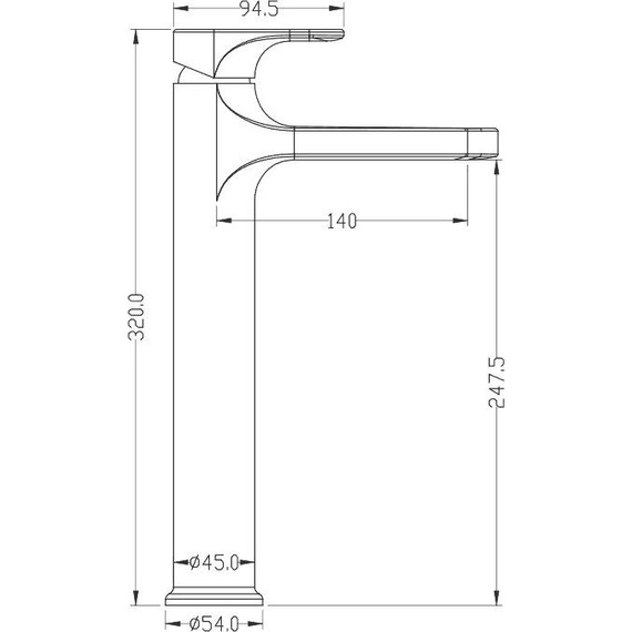 Смеситель для раковины высокий Boheme Spectre 452-G, gold, Цвет производителя: gold - фото 2