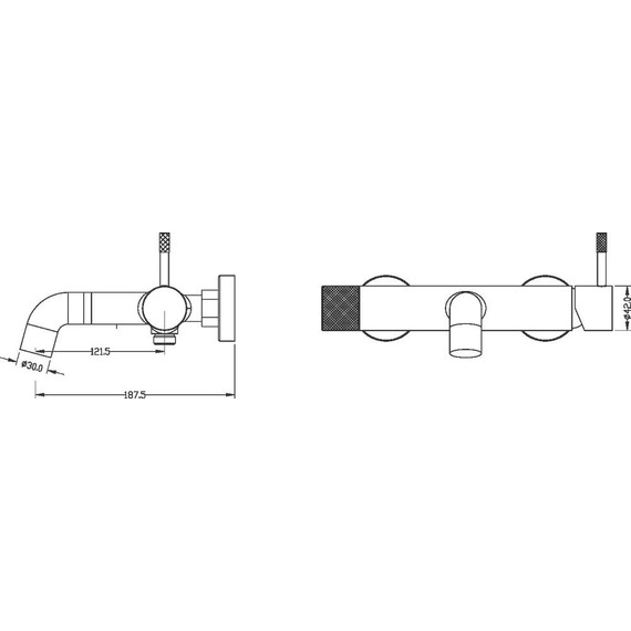 Смеситель для ванны Boheme Uno 463-NB, nickel brush, Цвет производителя: nickel brush - фото 2