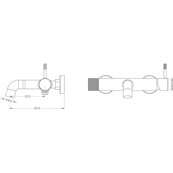 Смеситель для ванны Boheme Uno 463-WCR, white chrome, Цвет производителя: white chrome - фото 3
