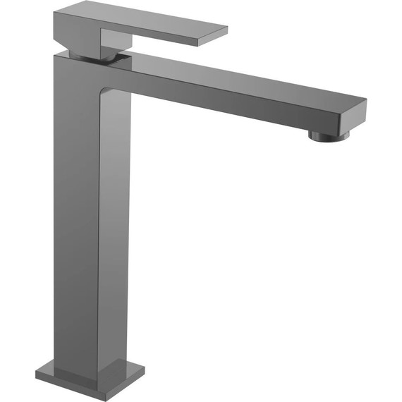 Смеситель для раковины высокий Boheme Qubic 472-SGM, shine gun metal, Цвет производителя: shine gun metal - фото 