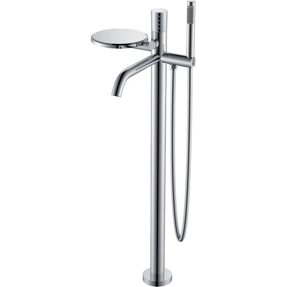 Смеситель для ванны напольный Boheme Stick 129-CRCR, chrome, Цвет производителя: chrome - фото 