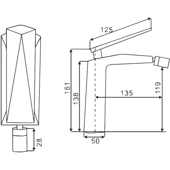 Смеситель для биде Boheme Venturo 386-W, white gold, Цвет производителя: white gold - фото 2