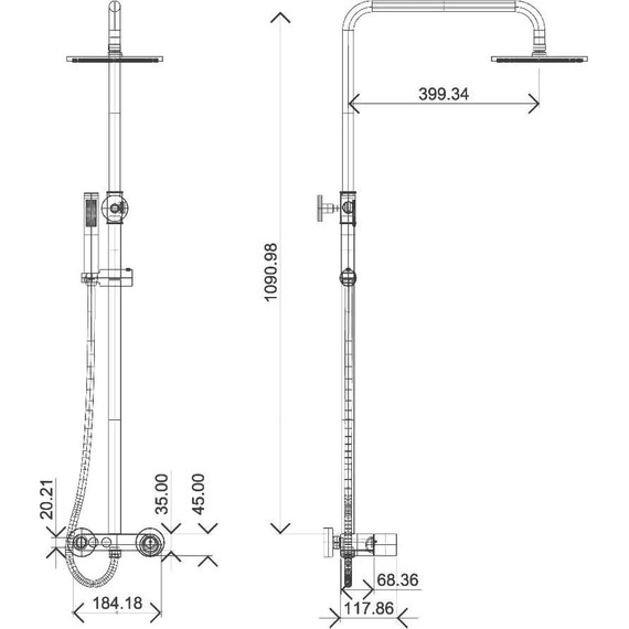 Душевая стойка Boheme Stick 128-CRCR.2, chrome, Цвет производителя: chrome - фото 2