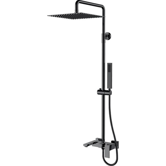Душевая стойка Boheme Qubic 478-SGM, shine gun metal, Цвет производителя: shine gun metal - фото 