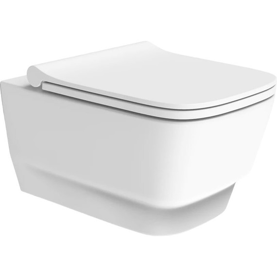 Унитаз подвесной безободковый Boheme Bello 971-MW, белый матовый - фото 