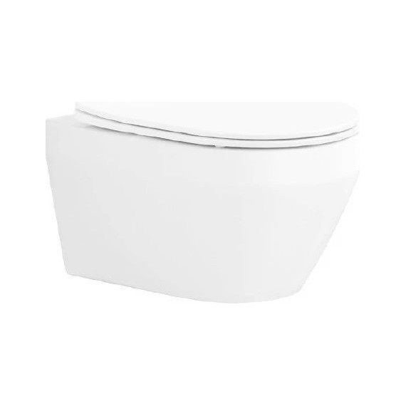 Инсталляция с подвесным унитазом комплект: Loranto 4501 с подвесным безободковым унитазом Aquatek Лея AQ1199-00 сиденье микролифт - фото 2