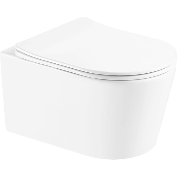 Инсталляция с подвесным унитазом комплект: Aquatek INS-0000012 с подвесным безободковым унитазом Оберон AQ1365T-00 сиденье микролифт (Система смыва торнадо) - фото 5