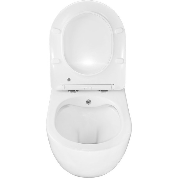 Унитаз-биде подвесной безободковый Azario Allegro AZ-3105B с тонкой крышкой микролифт - фото 5