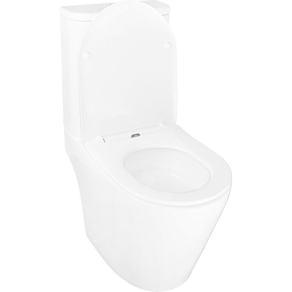 Унитаз-компакт безободковый Azario Berton AZ-6093 с тонкой крышкой микролифт (Система смыва торнадо) - фото 3