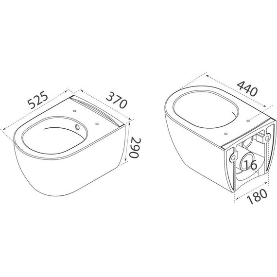 Унитаз подвесной безободковый Boheme Bianca 963-SET-MW с тонкой крышкой микролифт, белый матовый - фото 5