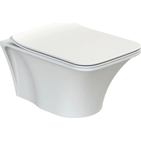 Унитаз подвесной безободковый Boheme Mirage 965-W, белый глянцевый - фото 