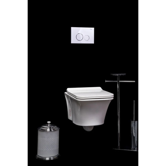 Унитаз подвесной безободковый Boheme Mirage 965-W, белый глянцевый - фото 3