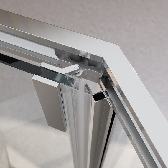 Душевое ограждение 100x100 см Cezares Relax-304-P-1-100-C-CR, хром/прозрачное - фото 2