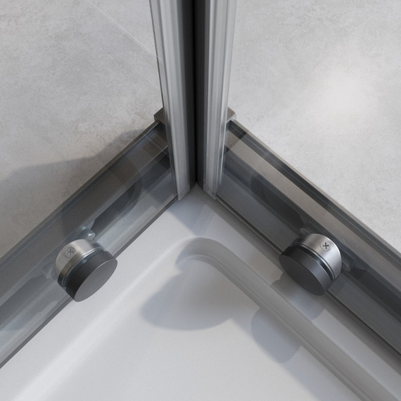 Душевое ограждение 90x90 см Cezares Relax-304-A-2-90-C-GM, оружейная сталь/прозрачное - фото 3