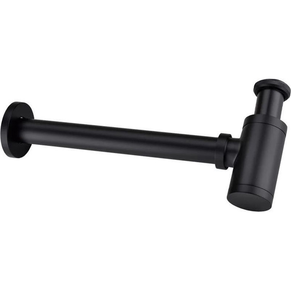 Сифон для умывальника Boheme 609-B, чёрный матовый, Цвет производителя: чёрный матовый - фото 