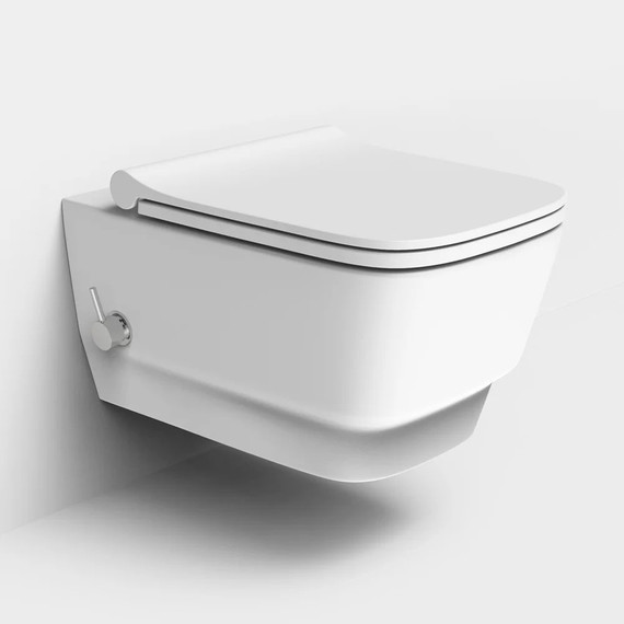 Унитаз-биде подвесной безободковый Boheme Bello 971-2-MW, белый матовый - фото 2