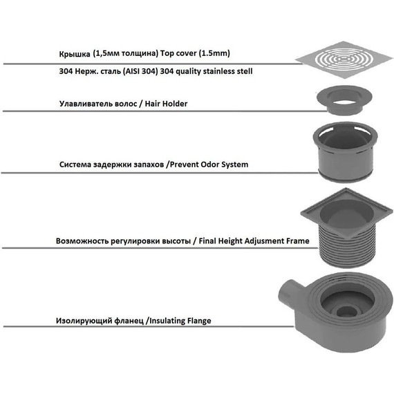 Трап Boheme Smart Design 15 см 984-15-MG, matt gold, Цвет производителя: matt gold - фото 4