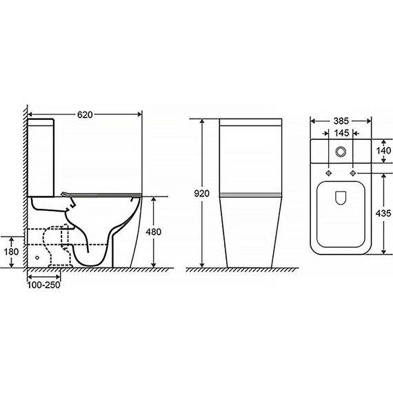Унитаз-компакт безободковый Azario Mirada S AZ-1288A с тонкой крышкой микролифт, Цвет производителя: белый - фото 17