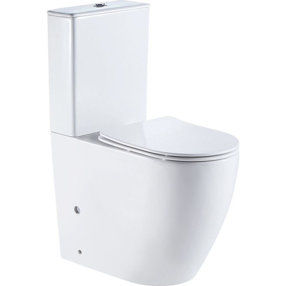 Унитаз-компакт безободковый Azario Mirada AZ-1289A с тонкой крышкой микролифт - фото 