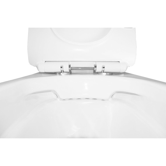 Унитаз-компакт безободковый Azario Frento AZ-2311 с тонкой крышкой микролифт - фото 5