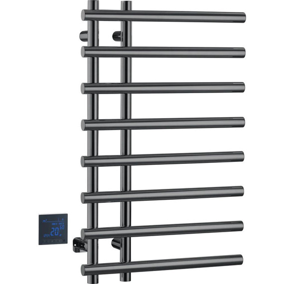 Полотенцесушитель электрический Boheme Venturo П8 100x800 мм 722-SGM, shine gun metal, Цвет производителя: shine gun metal - фото 