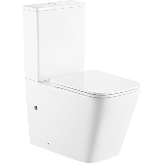 Унитаз-компакт безободковый Тритон Corso CO-3006 с тонкой крышкой микролифт (система смыва торнадо) - фото 2