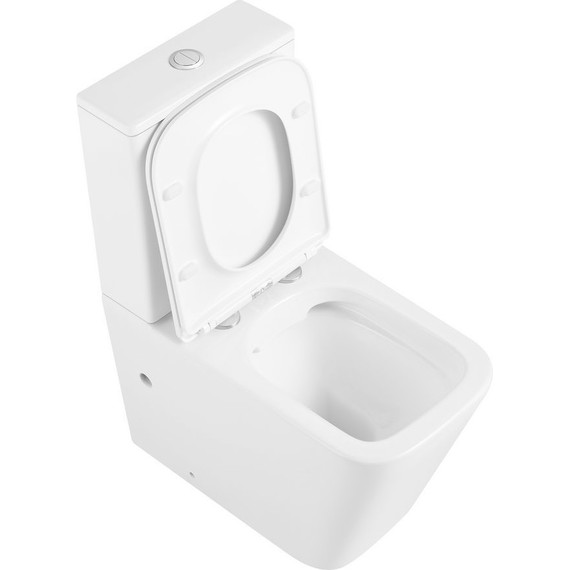 Унитаз-компакт безободковый Тритон Corso CO-3006 с тонкой крышкой микролифт (система смыва торнадо) - фото 9