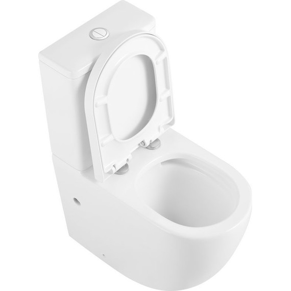 Унитаз-компакт безободковый Тритон Corso CO-3806 с крышкой микролифт (система смыва торнадо) - фото 8