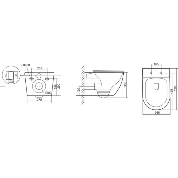 Унитаз подвесной безободковый Тритон Verso 1832 с тонкой крышкой микролифт (система смыва торнадо) - фото 13