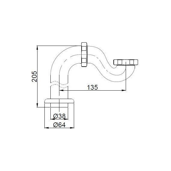 Слив-перелив BelBagno BB567-OVF-CRM, хром - фото 3