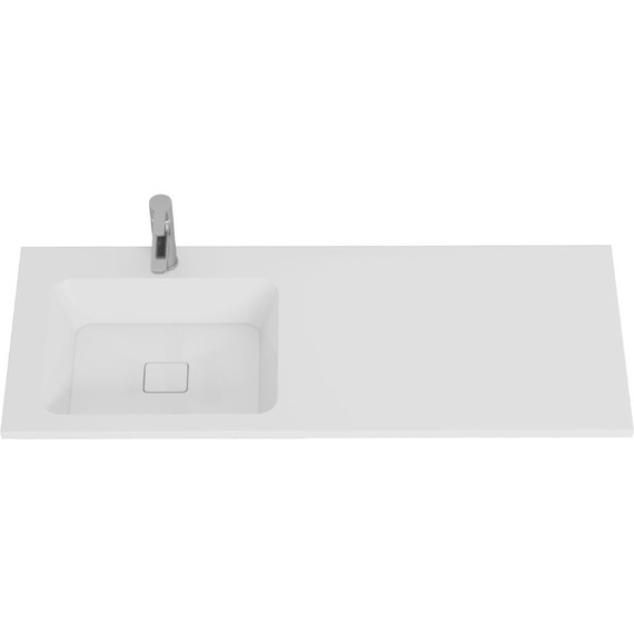 Тумба напольная с раковиной-столешницей Dreja Bona 120 см L 99.0451, белый глянцевый - фото 2