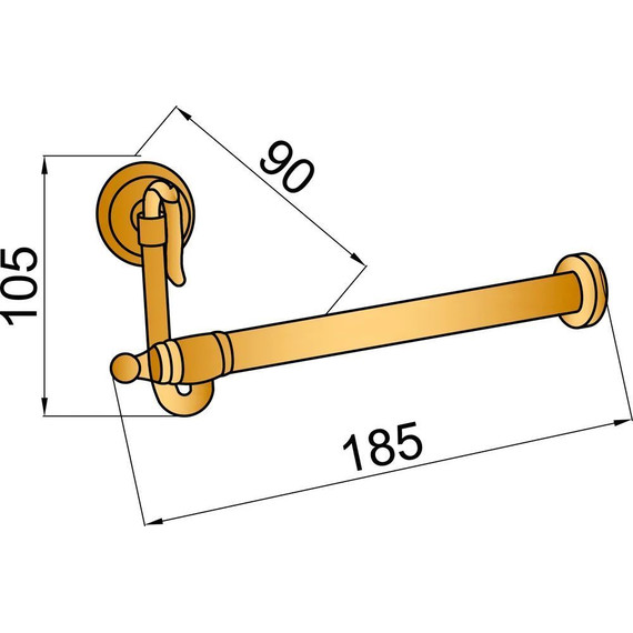 Держатель для туалетной бумаги Boheme Medici 10615, бронза - фото 2