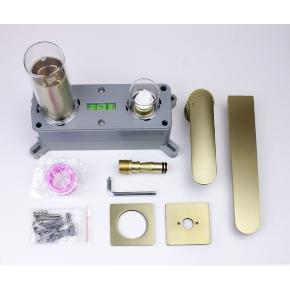 Смеситель для раковины настенный Bronze de Luxe Icon 7006CG, золото матовое, Цвет производителя: золото матовое - фото 5