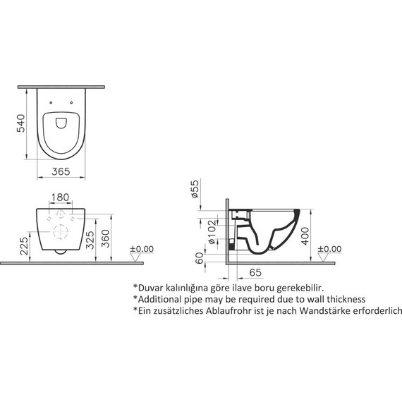 Унитаз подвесной безободковый Vitra Sento 7748B083-0101, чёрный матовый, Цвет производителя: чёрный матовый - фото 5