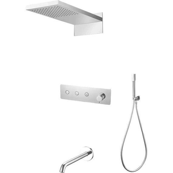 Душевая система для ванны Boheme Fusion 130-2-CR (со скрытой частью) chrome, Цвет производителя: chrome - фото 