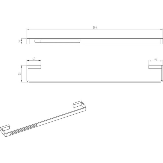 Полотенцедержатель Boheme Q 10942-G, gold, Цвет производителя: gold - фото 2