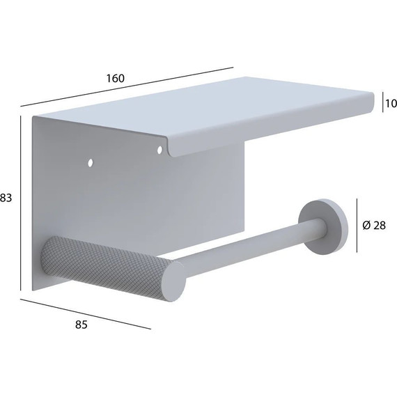 Держатель для туалетной бумаги Boheme Uno 10971-MW, matt white, Цвет производителя: matt white - фото 2