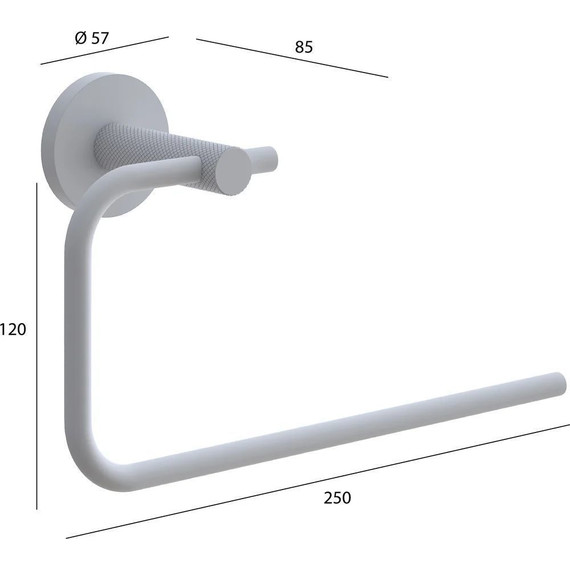 Полотенцедержатель Boheme Uno 10975-SGM, shine gun metal, Цвет производителя: shine gun metal - фото 2