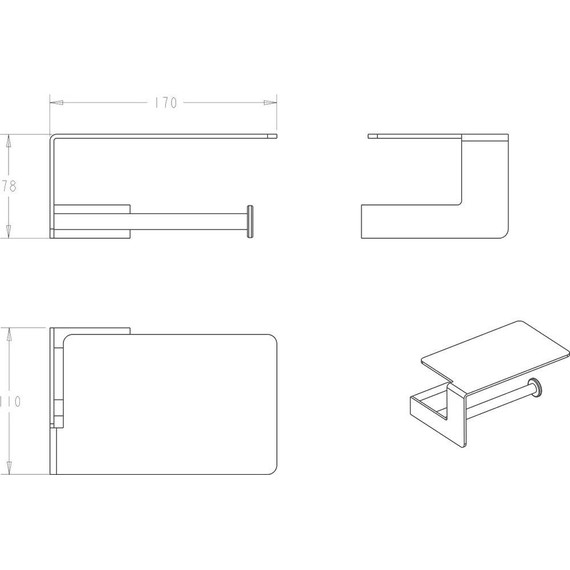 Держатель для туалетной бумаги Boheme Q 10941-CR-B, black chrome, Цвет производителя: black chrome - фото 2