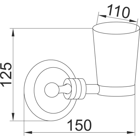 Стакан для зубных щеток Boheme Hermitage 10353, золото, Цвет производителя: золото - фото 2