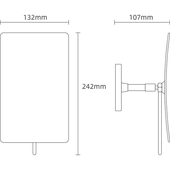 Зеркало косметическое настенное Boheme 506-CR, chrome, Цвет производителя: chrome - фото 2