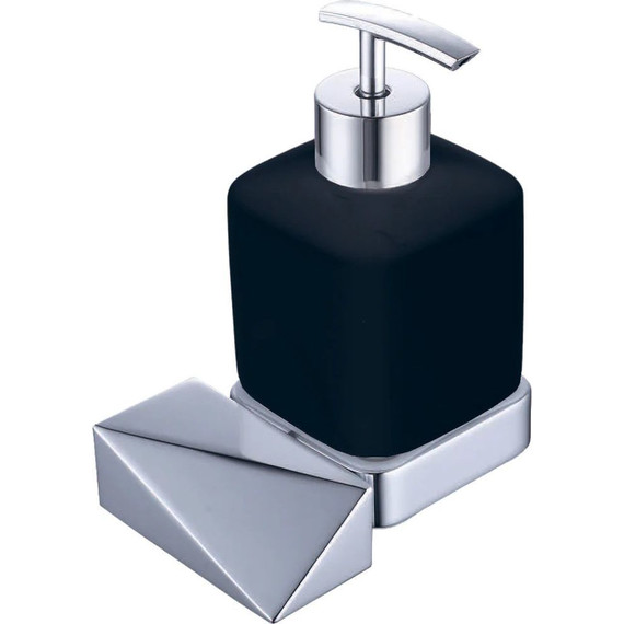 Дозатор для жидкого мыла Boheme New Venturo 10317-CR-B, black chrome, Цвет производителя: black chrome - фото 