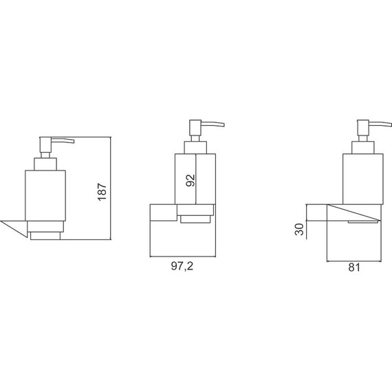 Дозатор для жидкого мыла Boheme New Venturo 10317-G-B, чёрный/золото, Цвет производителя: чёрный, золото - фото 2